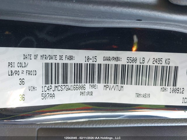 1C4PJMCS7GW166006 Jeep Cherokee North