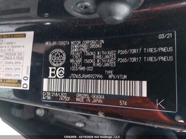 JTENU5JR6M5927996 Toyota 4runner
