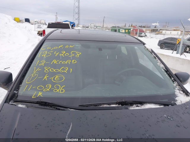 12542058 :رقم المزاد ، 1HGCP3F8XCA800621 vin ، 2012 Honda Accord Exl مزاد بيع