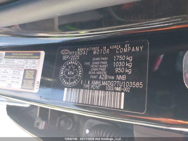 Продажа на аукционе авто 2026 Hyundai Elantra Preferred With Tech Package, vin: KMHLM4DG7TU103585, номер лота: 12542140