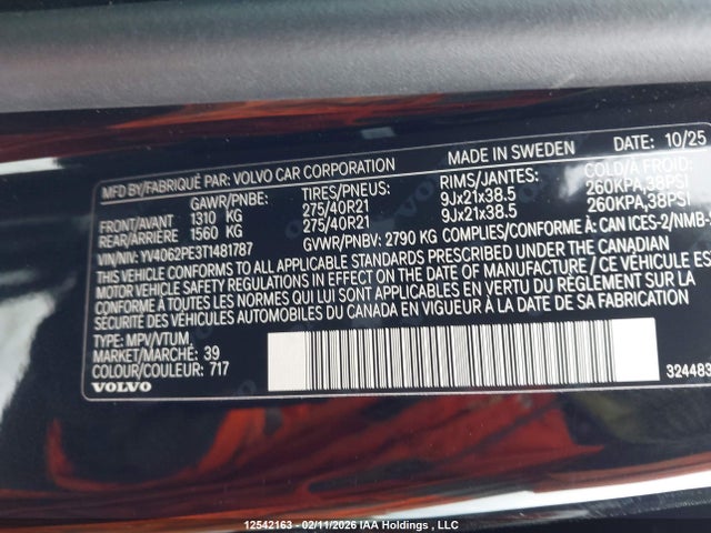 YV4062PE3T1481787 Volvo XC90 PLUS