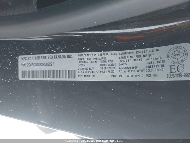 Chrysler Pacifica Limited 2025 2C4RC1GG8SR582297 Image 16
