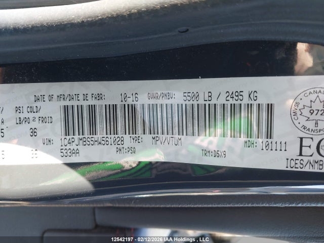 1C4PJMBS5HW561028 Jeep Cherokee Trailhawk