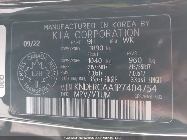 Продаж на аукціоні авто 2023 Kia Seltos Ex, vin: KNDERCAA1P7404754, номер лоту: 12542203