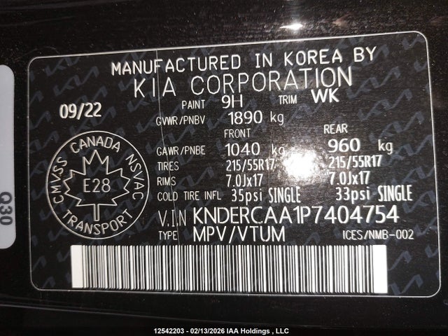 Продаж на аукціоні авто 2023 Kia Seltos Ex, vin: KNDERCAA1P7404754, номер лоту: 12542203