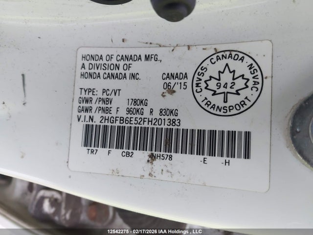Aukcja sprzedaży 2015 Honda Civic Si Si, vin: 2HGFB6E52FH201383, numer aukcji: 12542275