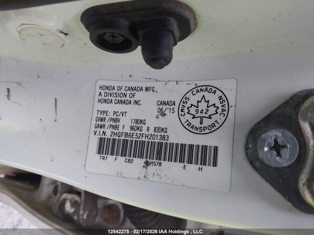 Aukcja sprzedaży 2015 Honda Civic Si Si, vin: 2HGFB6E52FH201383, numer aukcji: 12542275