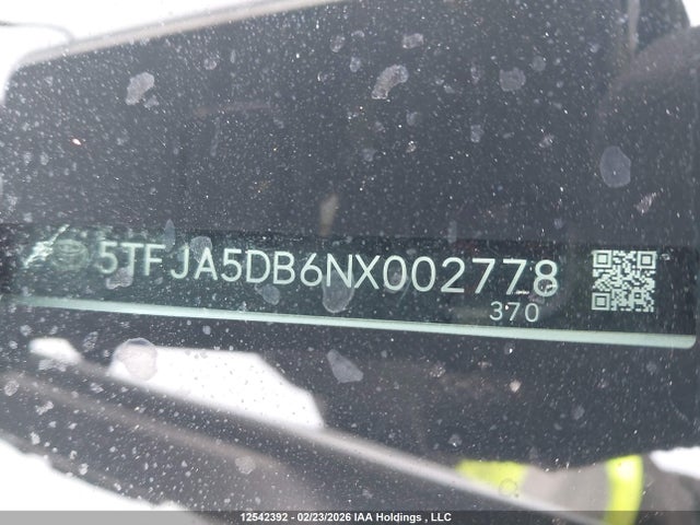 5TFJA5DB6NX002778 Toyota Tundra Crewmax Limited