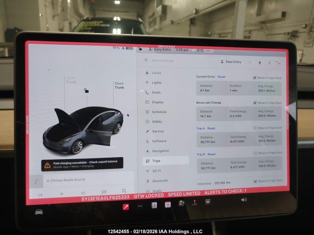 5YJ3E1EA0LF625333 Tesla Model 3 Standard Range Plus