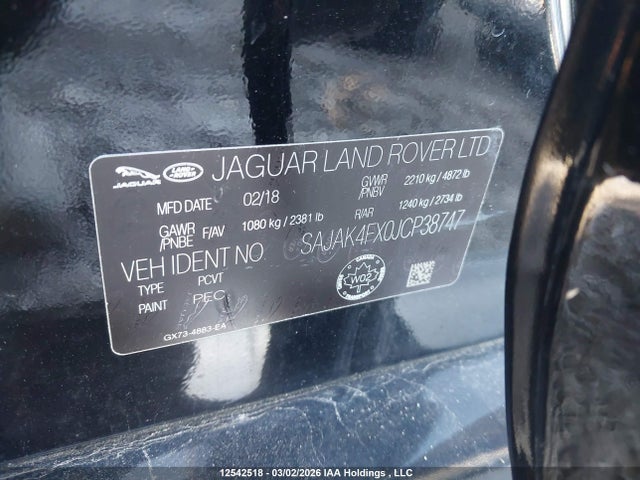 SAJAK4FX0JCP38747 Jaguar Xe 25t Prestige