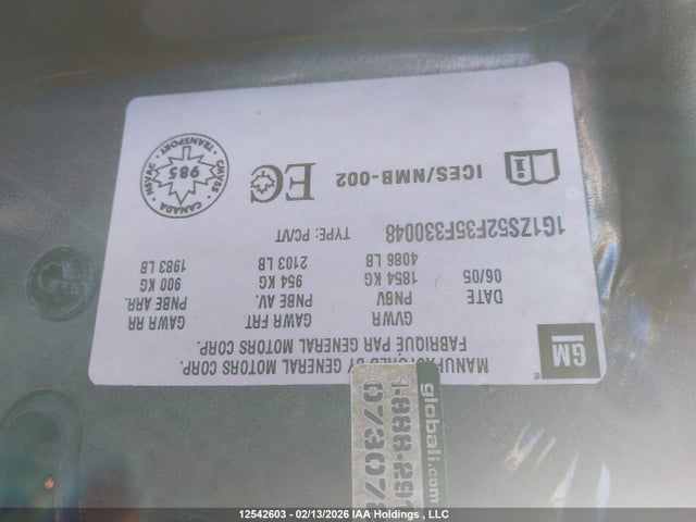 Продажа на аукционе авто 2005 Chevrolet Malibu, vin: 1G1ZS52F35F330048, номер лота: 12542603