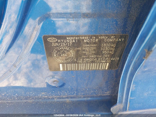 KMHD04LB1JU514418 Hyundai Elantra Sport