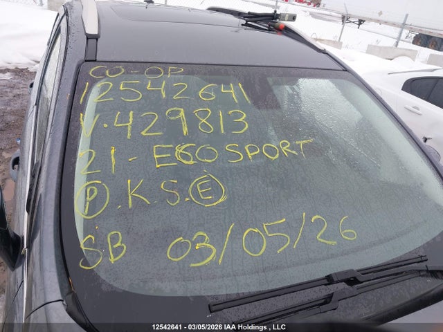 2021 Ford Ecosport Titanium მანქანა იყიდება აუქციონზე, vin: MAJ6S3KL4MC429813, აუქციონის ნომერი: 12542641