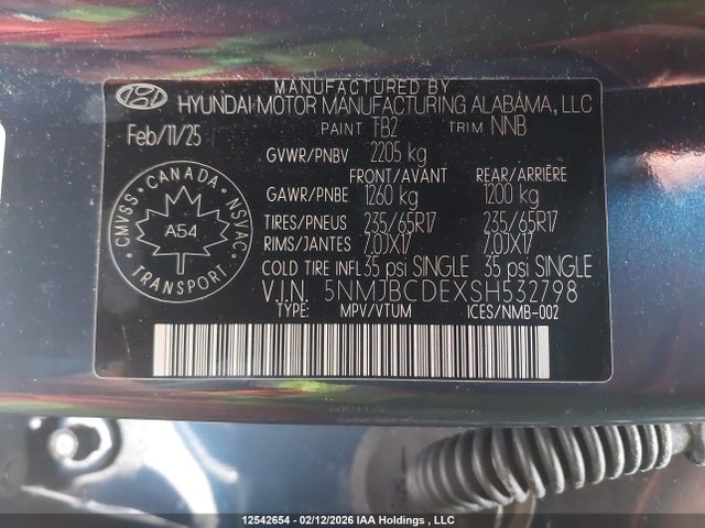 5NMJBCDEXSH532798 Hyundai TUCSON SEL
