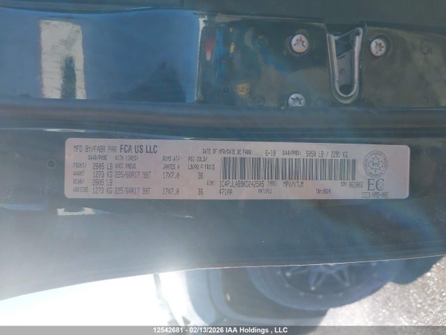 1C4PJLAB9KD242505 Jeep Cherokee Sport
