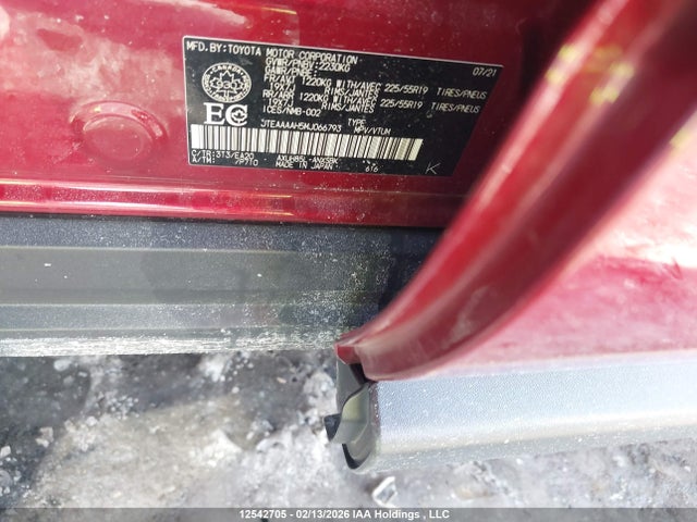 Aukcja sprzedaży 2021 Toyota Venza Le/xle/limited, vin: JTEAAAAH5MJ066793, numer aukcji: 12542705