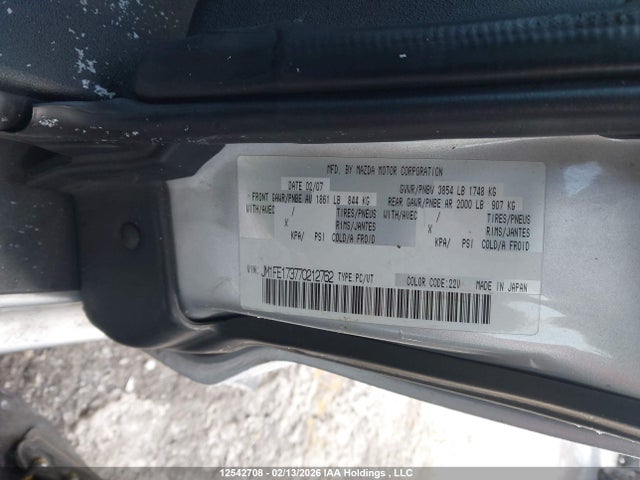 Aukcja sprzedaży 2007 Mazda Rx8, vin: JM1FE173770212762, numer aukcji: 12542708