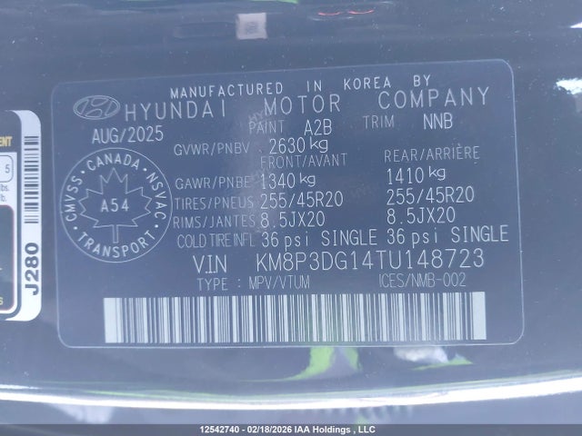 KM8P3DG14TU148723 Hyundai SANTA FE XL