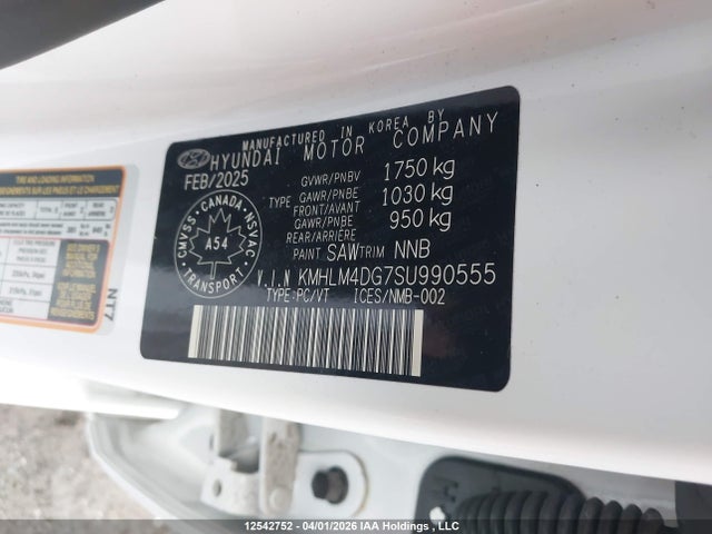 KMHLM4DG7SU990555 Hyundai Elantra Sel Sport