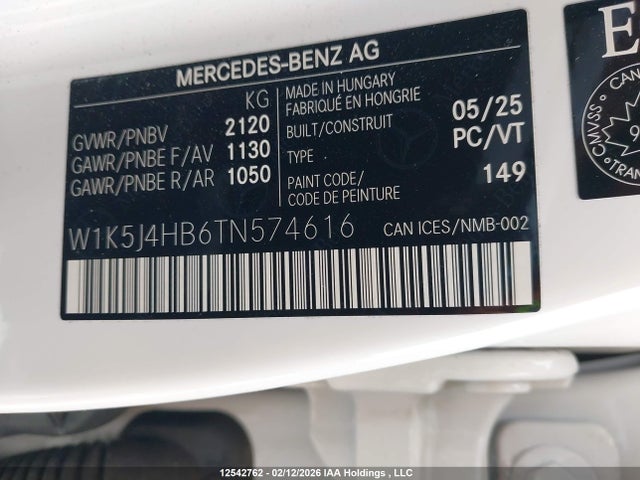 W1K5J4HB6TN574616 Mercedes-Benz CLA 250 4MATIC