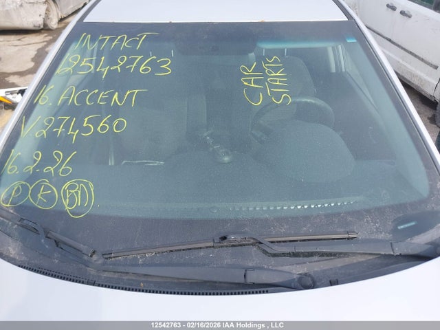 12542763 :رقم المزاد ، KMHCT5AEXGU274560 vin ، 2016 Hyundai Accent مزاد بيع