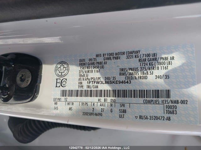 1FTFW3L86SKE94643 Ford F150 Xlt
