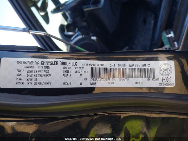 Jeep Grand Cherokee Summit 2014 1C4RJFJT3EC125189 Image 9