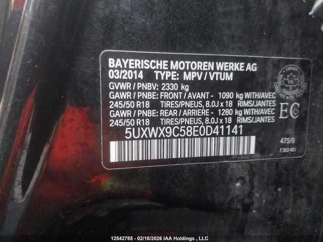 5UXWX9C58E0D41141 BMW X3 Xdrive28i
