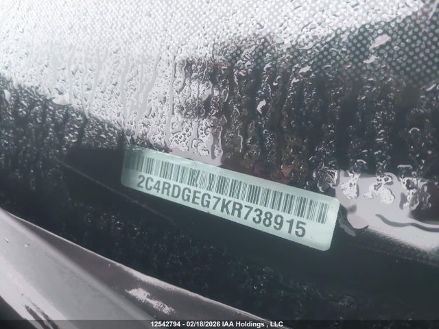 Продаж на аукціоні авто 2019 Dodge Grand Caravan Gt, vin: 2C4RDGEG7KR738915, номер лоту: 12542794