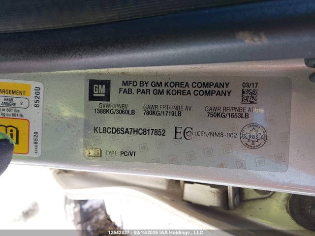 Chevrolet Spark 2017 KL8CD6SA7HC817852 Image 9