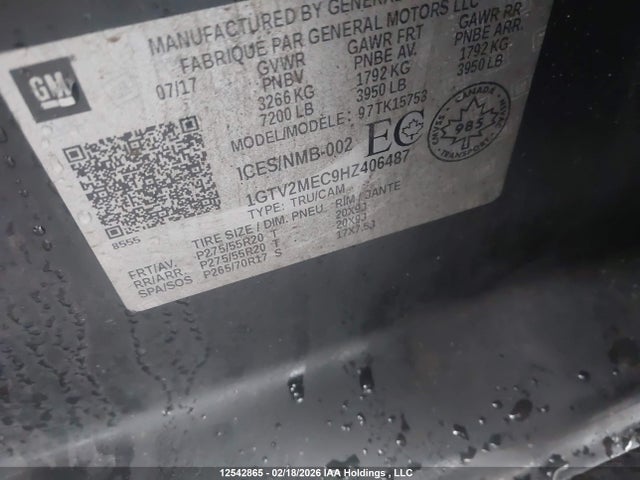 1GTV2MEC9HZ406487 GMC Sierra 1500 Sle