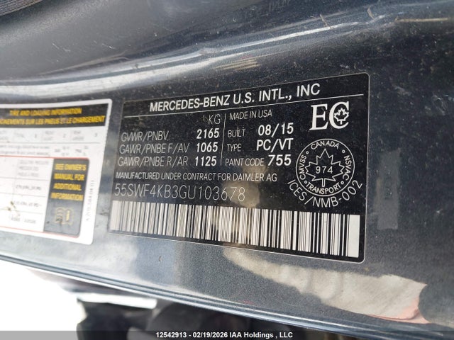55SWF4KB3GU103678 Mercedes-Benz C 300 4matic