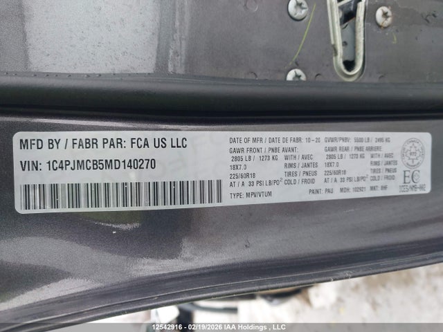 Продажа на аукционе авто 2021 Jeep Cherokee 80th Anniversary Edition, vin: 1C4PJMCB5MD140270, номер лота: 12542916