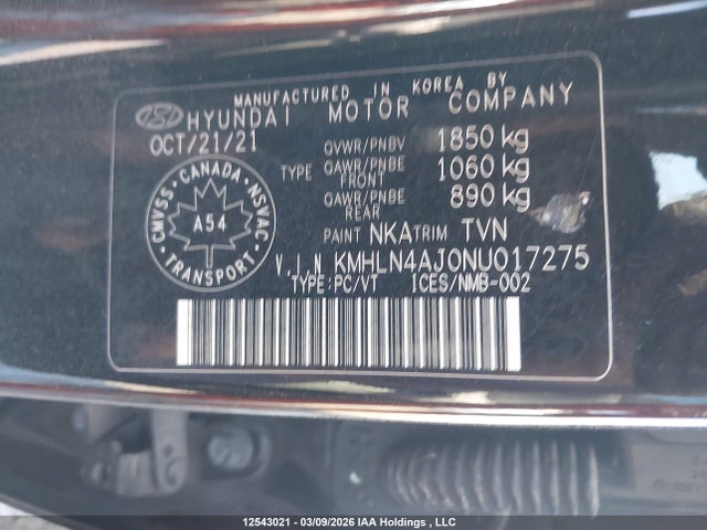 KMHLN4AJ0NU017275 Hyundai Elantra Hybrid Ultimate With Two-tone Interior