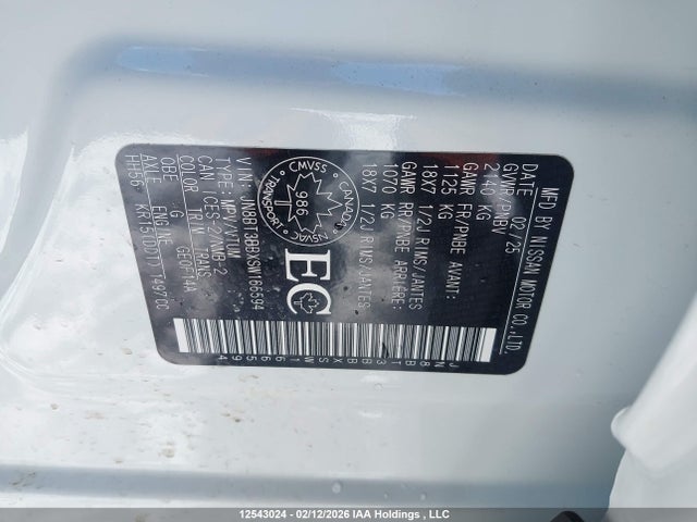 12543024 :رقم المزاد ، JN8BT3BBXSW166594 vin ، 2025 Nissan Rogue Sv/rock Creek مزاد بيع