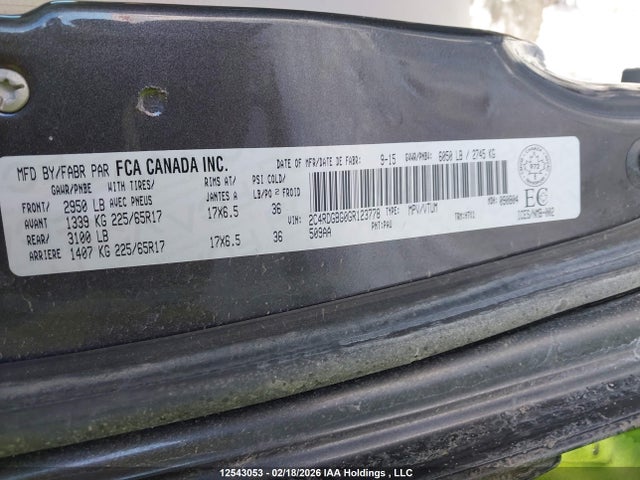 2C4RDGBG0GR123778 Dodge Grand Caravan Se
