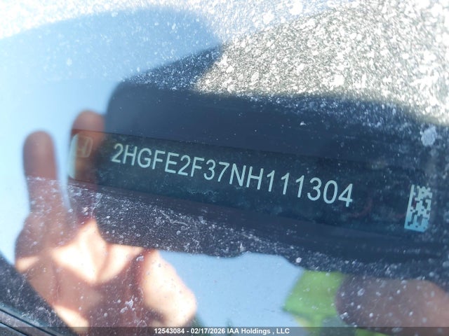 Продажа на аукционе авто 2022 Honda Civic Ex 4dr, vin: 2HGFE2F37NH111304, номер лота: 12543084