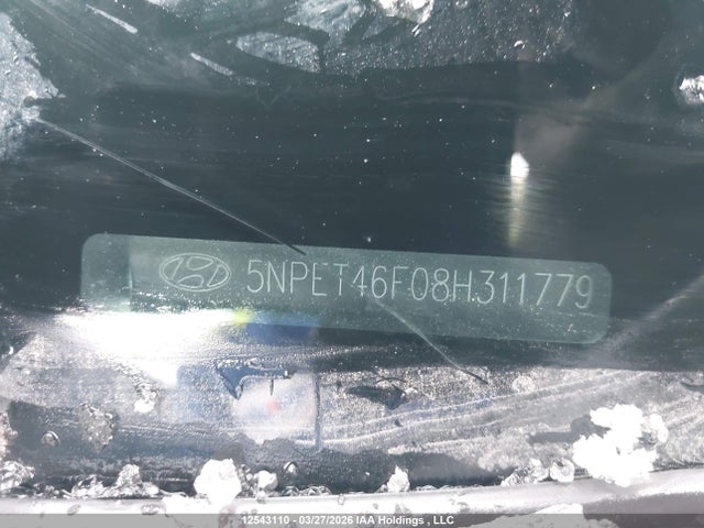 Продаж на аукціоні авто 2008 Hyundai Sonata Gl V6/gls V6, vin: 5NPET46F08H311779, номер лоту: 12543110