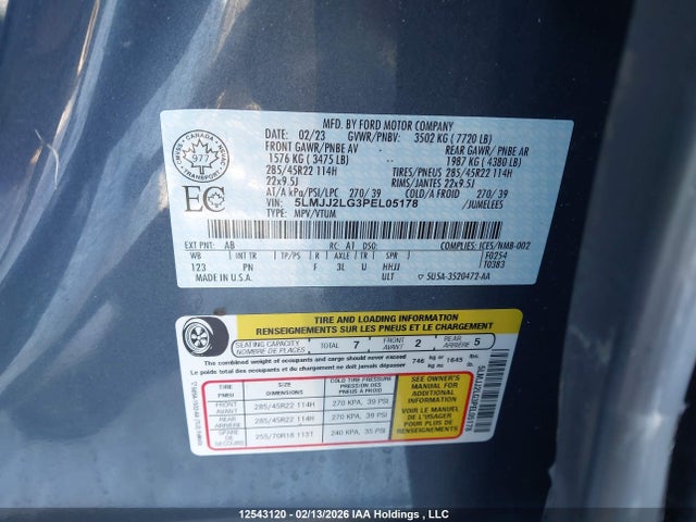 5LMJJ2LG3PEL05178 Lincoln Navigator Reserve
