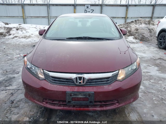12543154 :رقم المزاد ، 2HGFB2E46CH019343 vin ، 2012 Honda Civic Lx مزاد بيع