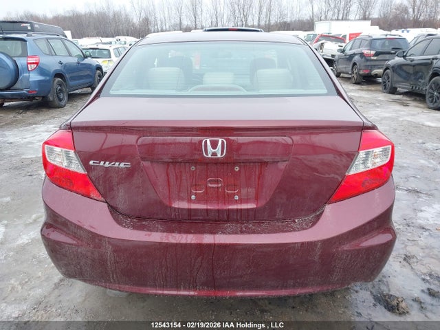12543154 :رقم المزاد ، 2HGFB2E46CH019343 vin ، 2012 Honda Civic Lx مزاد بيع
