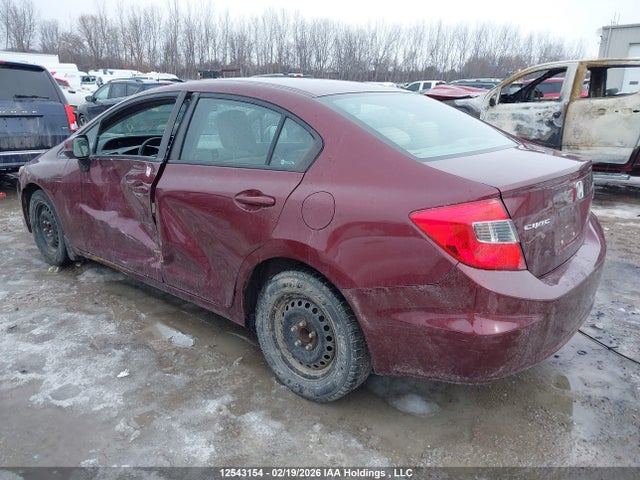 12543154 :رقم المزاد ، 2HGFB2E46CH019343 vin ، 2012 Honda Civic Lx مزاد بيع