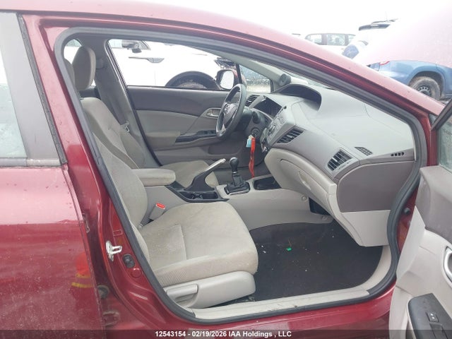 12543154 :رقم المزاد ، 2HGFB2E46CH019343 vin ، 2012 Honda Civic Lx مزاد بيع