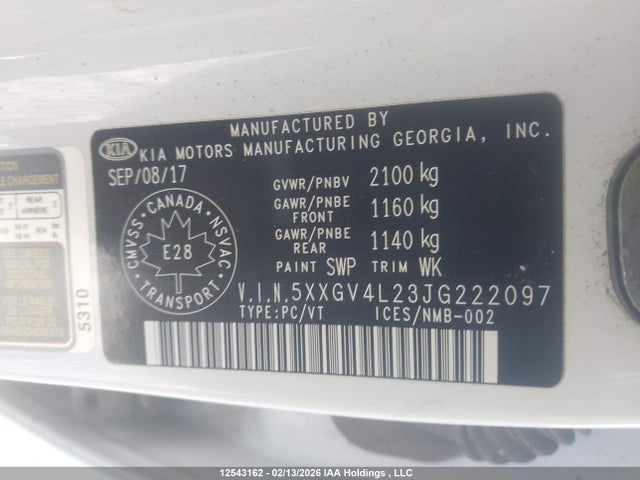 5XXGV4L23JG222097 KIA Optima