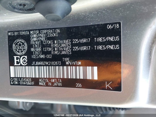 JTJBARBZ9K2182873 Lexus NX 300
