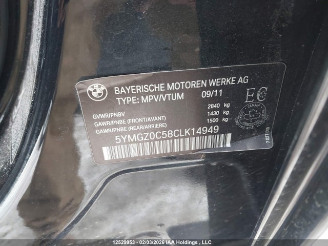 12529953 :رقم المزاد ، 5YMGZ0C58CLK14949 vin ، 2012 Bmw X6 M مزاد بيع