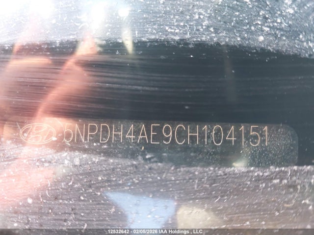 2012 Hyundai Elantra Gl მანქანა იყიდება აუქციონზე, vin: 5NPDH4AE9CH104151, აუქციონის ნომერი: 12532642