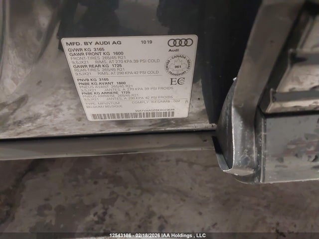 WA1VAAGE6KB023648 Audi E-tron Prestige