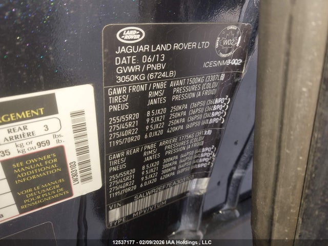SALWR2EF7EA303103 Land Rover Range Rover Sport V8 Supercharged