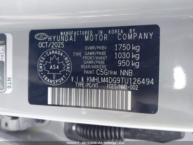 KMHLM4DG9TU126494 Hyundai Elantra Preferred